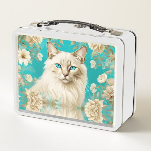 Lila Lynx Point Siamese Portrait Art Verjaardag (Achterkant)