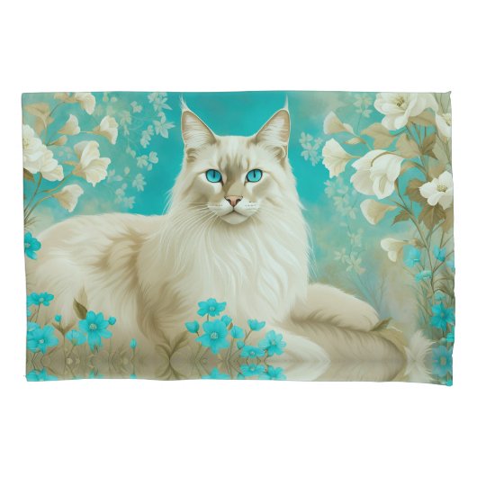 Lila Lynx Point Siamese portretkunst Kussensloop (Voorkant)