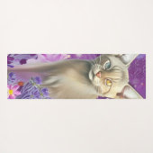 Lila Lynx-punt Siamese kat in paars Yogamat (Achterkant (horizontaal))