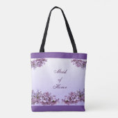 Lila Maid of Honor bruiloft Canvas tas (Achterkant)