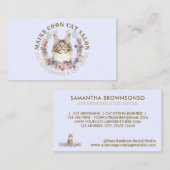 Lila Maine Coon Cat Grooming Salon Pet Spa Visitekaartje (Voorkant / Achterkant)