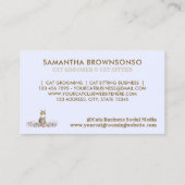 Lila Maine Coon Cat Grooming Salon Pet Spa Visitekaartje (Achterkant)