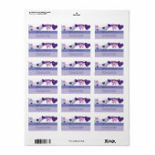 Lila malva heart Label (Full Sheet)
