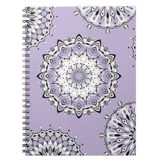 Lila Mandalas 3 Spiral Notitieboek (Voorkant)