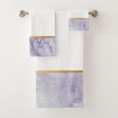 LILA MARBLE GOLD BATHROOM TOWEL SET BAD HANDDOEK (Insitu)