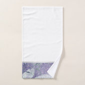 LILA MARBLE SILVER 2 BATHROOM TOWEL SET BAD HANDDOEK (Handdoek)