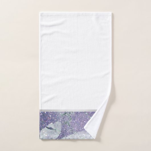 LILA MARBLE SILVER 2 BATHROOM TOWEL SET BAD HANDDOEK (Handdoek)