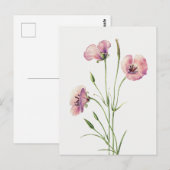 Lila Mariposa Flower Briefkaart (Voorkant / Achterkant)