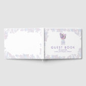 Lila Mason Jar Boeket Bloemen Waterverven Gastenboek (Volledig)