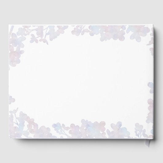 Lila Mason Jar Boeket Bloemen Waterverven Gastenboek (Achterkant)