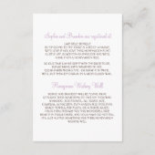 Lila Mason Jars Vrijgezellenfeest Enclosure Card Informatiekaartje (Achterkant)