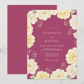 Lila Mauve Crème Ranunculus Eucalyptus Bruiloft Kaart (Voorkant / Achterkant)