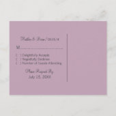 Lila Medallion Border RSVP Briefkaart (Achterkant)
