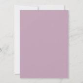 Lila Medallion Border Wedding Invite Kaart (Achterkant)