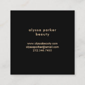 Lila met Faux Gold Kijk Stippen Vierkante Visitekaartje (Achterkant)