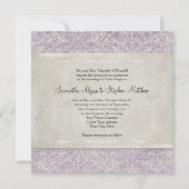 Lila met grijs  Frans Regency Lace Etched Kaart (Voorkant)