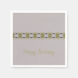 Lila met groen en taupe servet