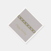 Lila met groen en taupe servet (Hoek)