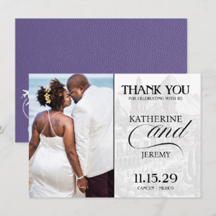 Lila Mexicaans paspoort Bedankkaart