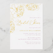 Lila minimalistisch handgetekend Vrijgezellenfeest Folie Uitnodiging (Voorkant)