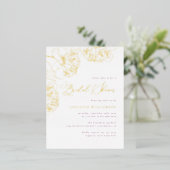 Lila minimalistisch handgetekend Vrijgezellenfeest Folie Uitnodiging Briefkaart (Staand Voorkant)