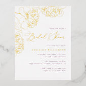 Lila minimalistisch handgetekend Vrijgezellenfeest Folie Uitnodiging Briefkaart (Voorkant)