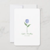 Lila minimalistische Tulp Kaart (Voorkant)