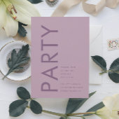 Lila moderne Mauve Paarse Names Weddenschappen Informatiekaartje