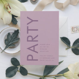 Lila moderne Mauve Paarse Names Weddenschappen Informatiekaartje