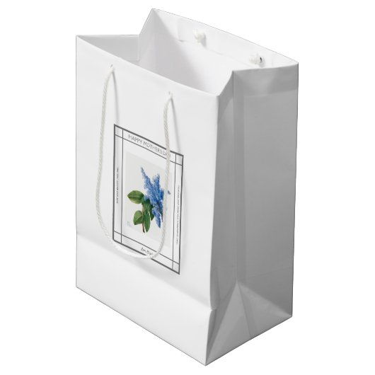 Lila  Moederdag Gift Bag Medium Cadeauzakje (Voorkant Gekanteld)