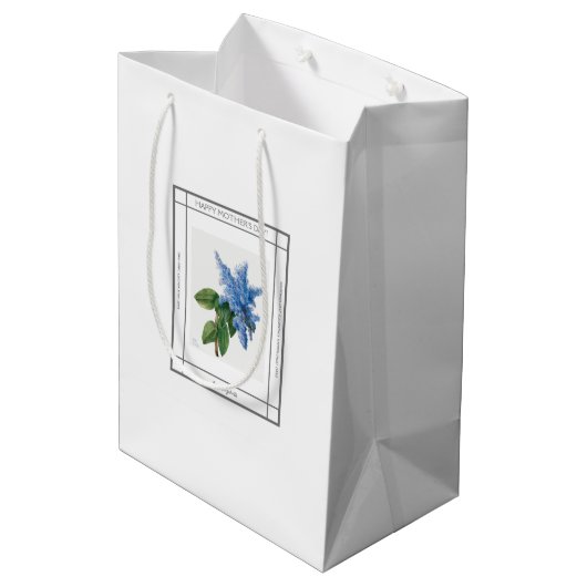 Lila  Moederdag Gift Bag Medium Cadeauzakje (Achterkant Gekanteld)
