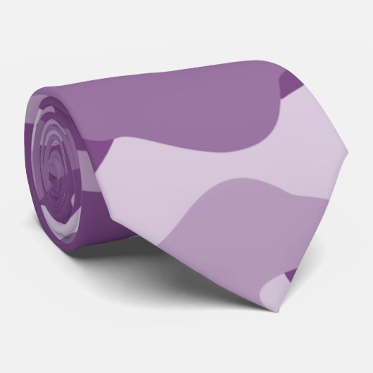Lila monocolor Camo Stropdas (Opgerold)