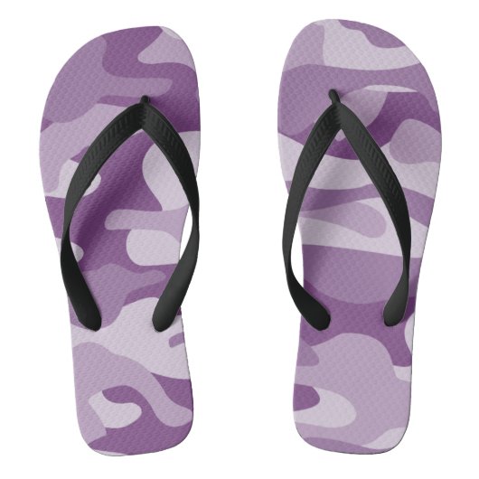Lila monocolor Camo Teenslippers (Voetbed)