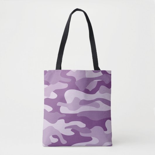 Lila monocolor Camo Tote Bag (Voorkant)