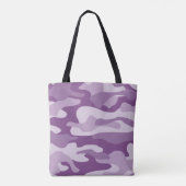 Lila monocolor Camo Tote Bag (Achterkant)
