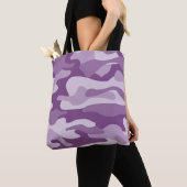 Lila monocolor Camo Tote Bag (Dichtbij)