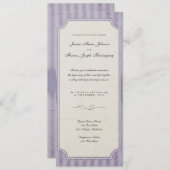  Lila monogram-weddenschappen op Charm Kaart (Voorkant / Achterkant)