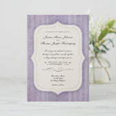  Lila monogram-weddenschappen op Charm Kaart (Staand voorkant)