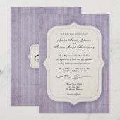  Lila monogram-weddenschappen op Charm Kaart (Voorkant / Achterkant)
