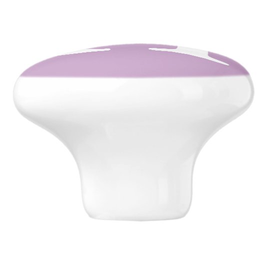 Lila monogrammen keramische knop (Zijkant)