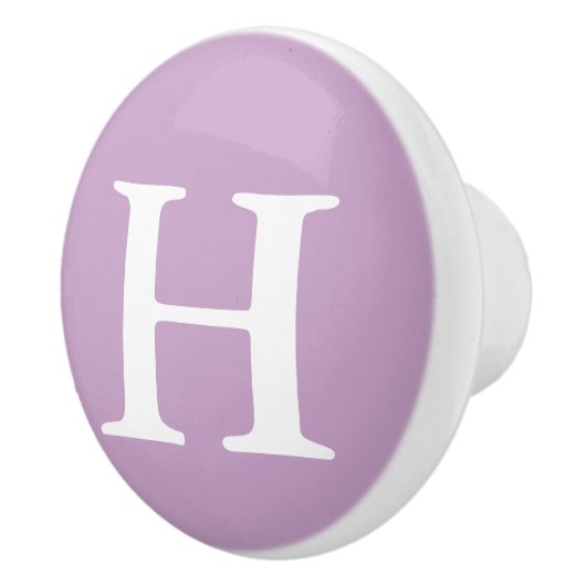 Lila monogrammen keramische knop (Rechts)