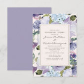 Lila mosterd blauw crème kaart (Voorkant / Achterkant)