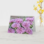 Lila Mum Flowers Kaart Ephesians 4:7 (Gele Bloem)