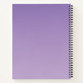 Lila naam voor aangepast monogram notitieboek (Achterkant)