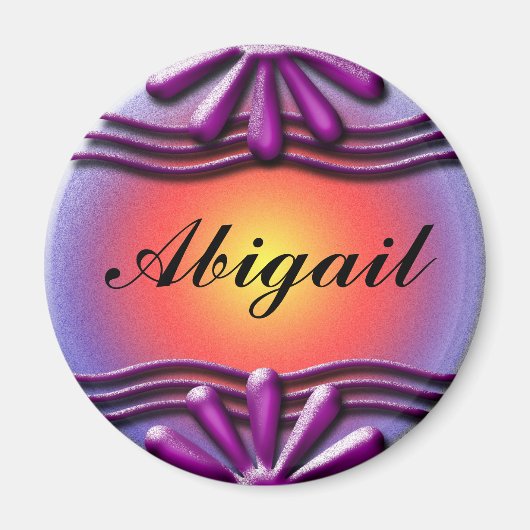 Lila naamplaatje magneet (Voorkant)