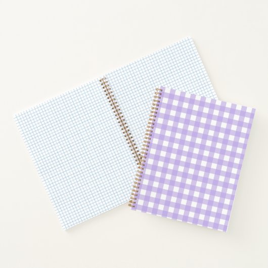 Lila Notitieboek Gingham (Binnen)
