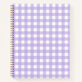 Lila Notitieboek Gingham
