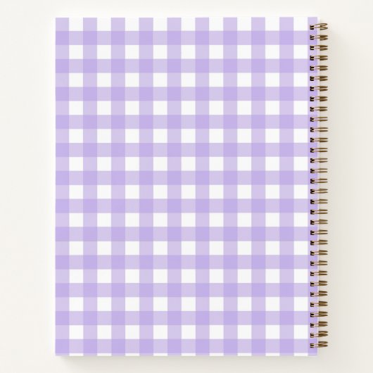 Lila Notitieboek Gingham (Achterkant)
