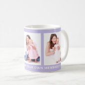 Lila of aangepaste kleur 3 Foto aangepast Koffiemok (Voorkant rechts)