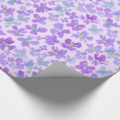 lila ontwerp van Paarse waterverf Cadeaupapier (Hoek)